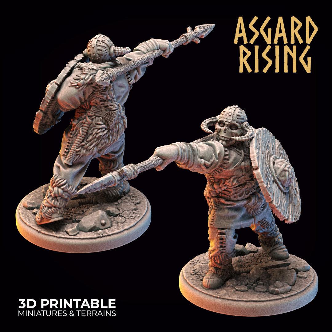 3D Printed Asgard Rising Midgard Viking Shieldman Set 28 32 mm Wargaming DnD