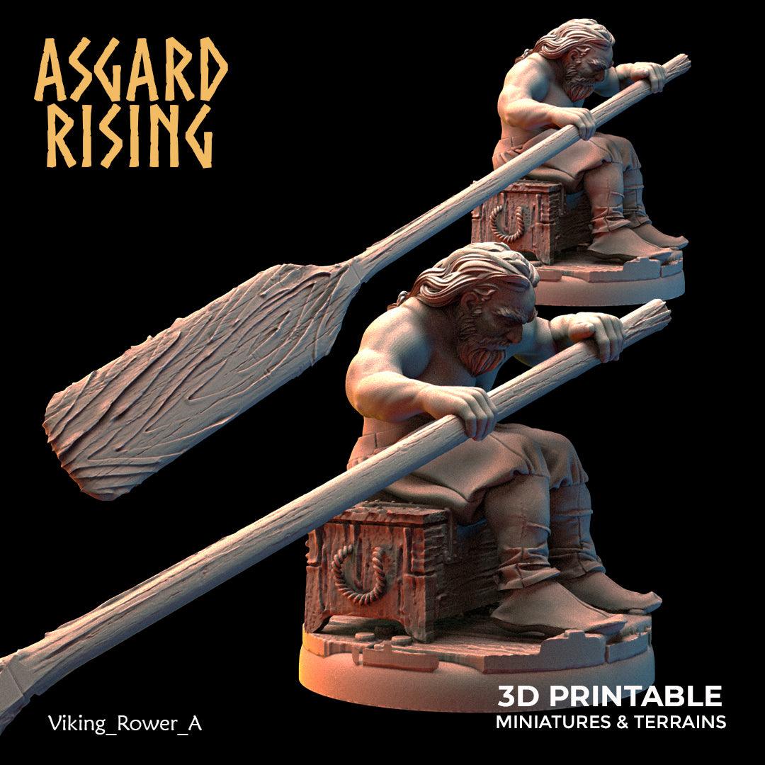 3D Printed Asgard Rising Viking Sailors Rowers 28 32 mm Wargaming DnD