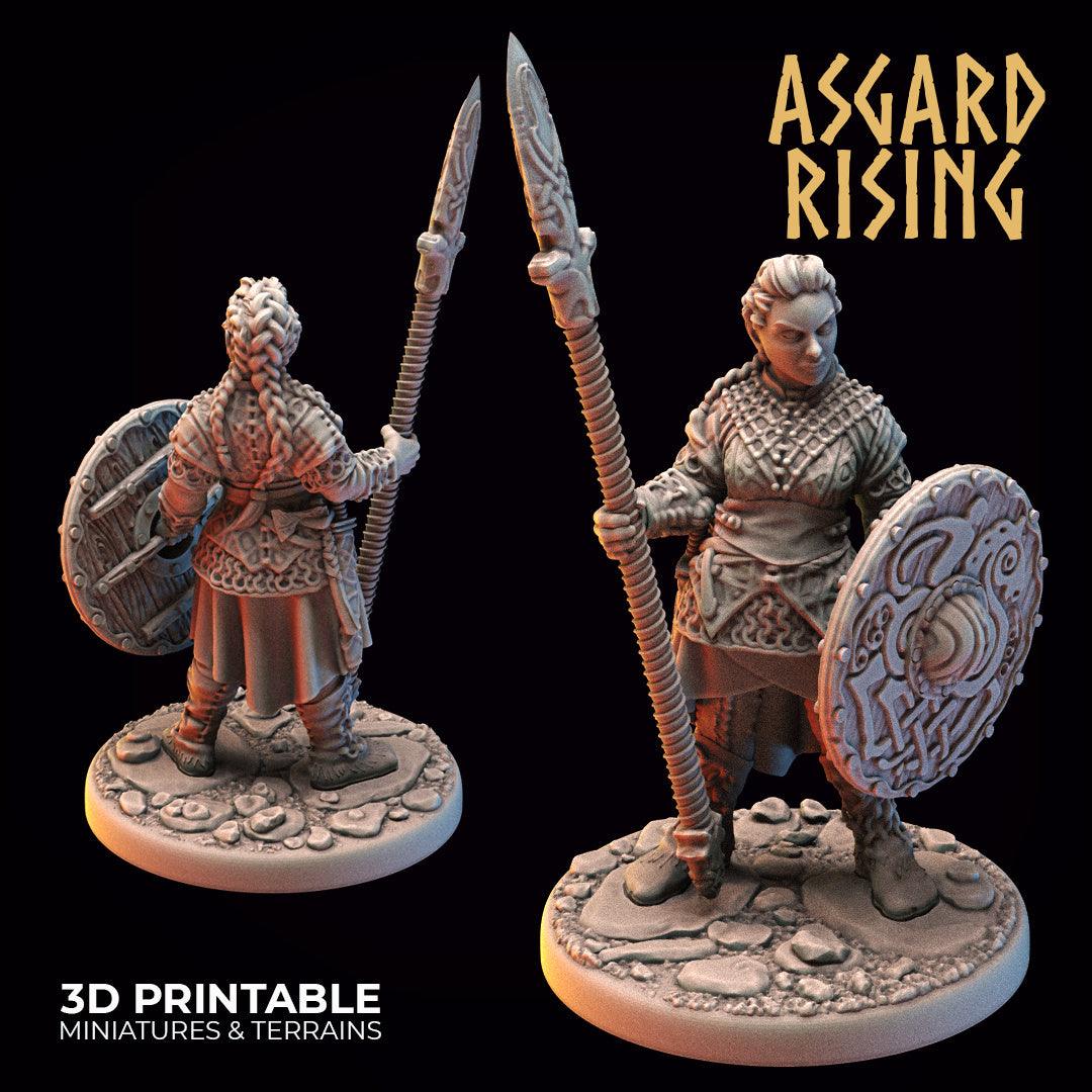 3D Printed Asgard Rising Viking Shieldmaidens Set 1 Viking Shieldmaidens Sets 28 32 mm Wargaming DnD