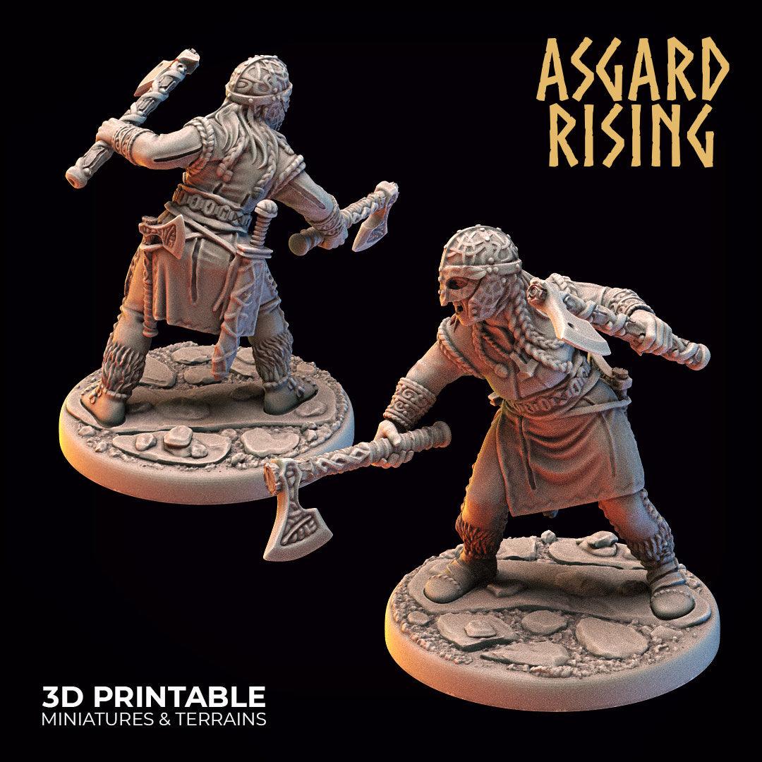 3D Printed Asgard Rising Viking Shieldmaidens Set 2 Viking Shieldmaidens Sets 28 32 mm Wargaming DnD
