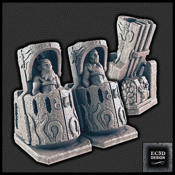 3D Printed EC3D Designs Terrain Set A Den of Alien Evil 28 32mm D&D