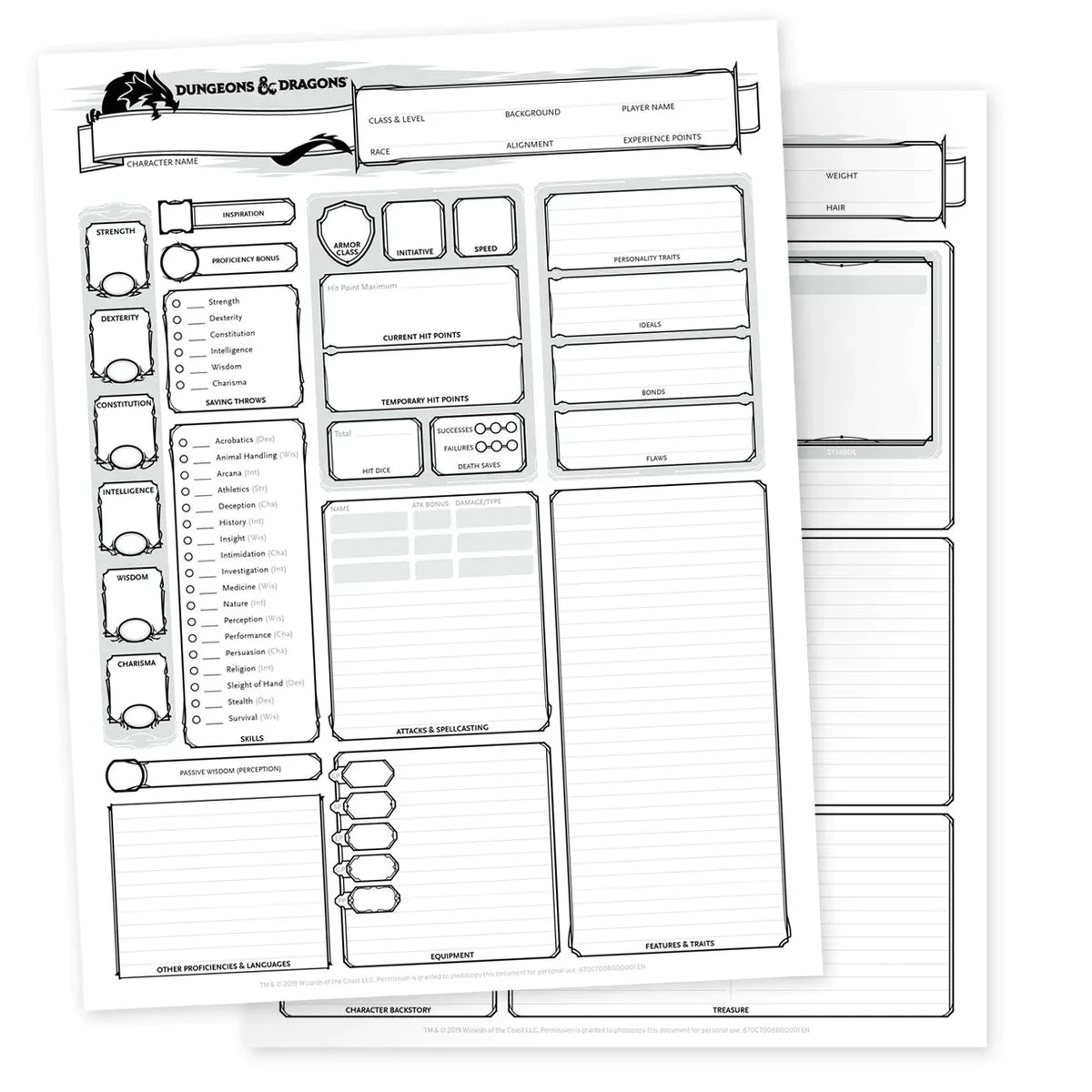 Dungeons & Dragons - Character Sheets