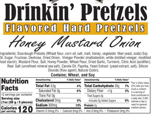 Drinkin' Pretzel - Honey Mustard & Onion